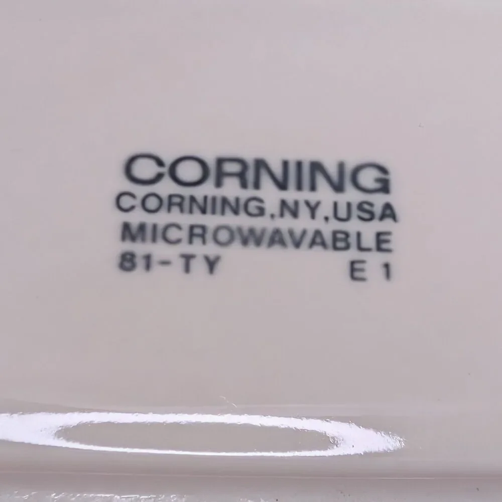 Vintage Corning 81-TY Almond Cream Covered Butter Dish Microwavable USA Made